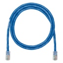 Cable de parcheo utp categoría 5e, con plug modular en cada extremo - 1 m. - azul