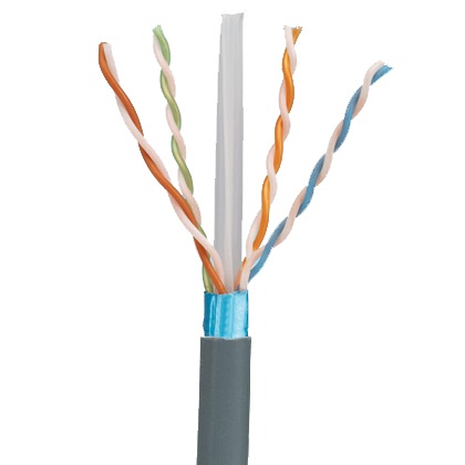 Bobina de cable blindado f/utp de 4 pares, cat6a, soporte de aplicaciones 10gbase-t, lszh (libre de gases tóxicos), color azul, 