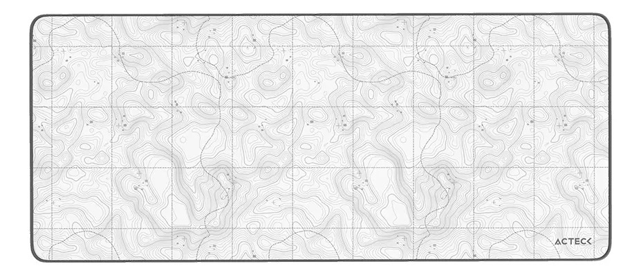 Alfombrilla Para Escritorio Vibe Flow Terrain Mt494t Blanco Diseño impreso Estampado curvas de nivel