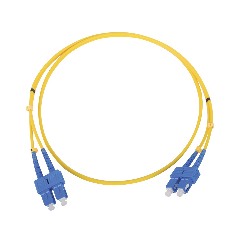 Jumper de fibra óptica monomodo sc/sc duplex de 1 metro 
