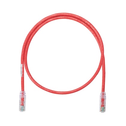 Cable de parcheo utp categoría 6, con plug modular en cada extremo - 1 m. - rojo
