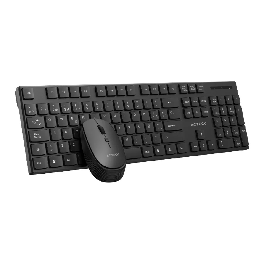 Kit de Teclado y Mouse Acteck Vantage Prime MK555, Inalámbrico, USB, Negro, Español