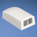 Caja de montaje en superficie, para 2 módulos keystone, color blanco