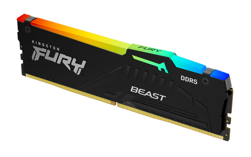 Memoria Ram Kingston Fury Beast Rgb 8gb Ddr5, 6000mhz, Cl 36, Expo