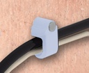 Grapa para cable plano de 4mm color transparente (100pzs) (3208-00100) 