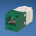 Conector jack rj45 estilo tg, mini-com, categoría 6, de 8 posiciones y 8 cables, color verde