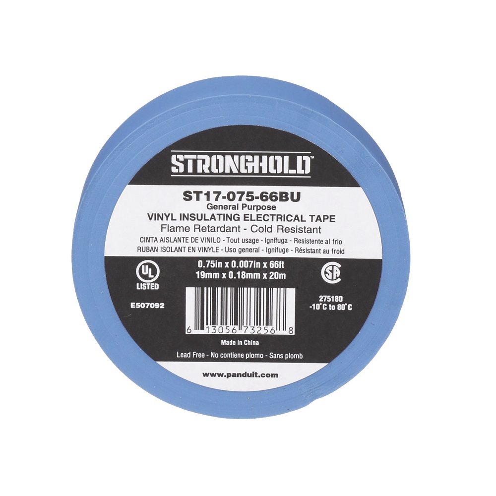 Cinta Eléctrica para Aislar de PVC Uso General Grosor de 0.18mm (7 mil) Ancho de 19mm y 20.12m de Largo Color Azul