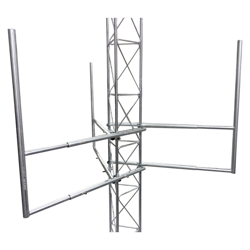 Brazo tipo "f" para tramos stz-30, galvanizado por electrólisis.