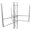 Brazo tipo "f" para tramos stz-30g, galvanizado por inmersión en caliente.
