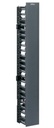 Organizador vertical sencillo netrunner, para rack abierto de 45 unidades, 4.9in de ancho, color negro