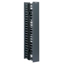 Organizador vertical doble netrunner, de 22.5 ur, 4.9in de ancho, color negro