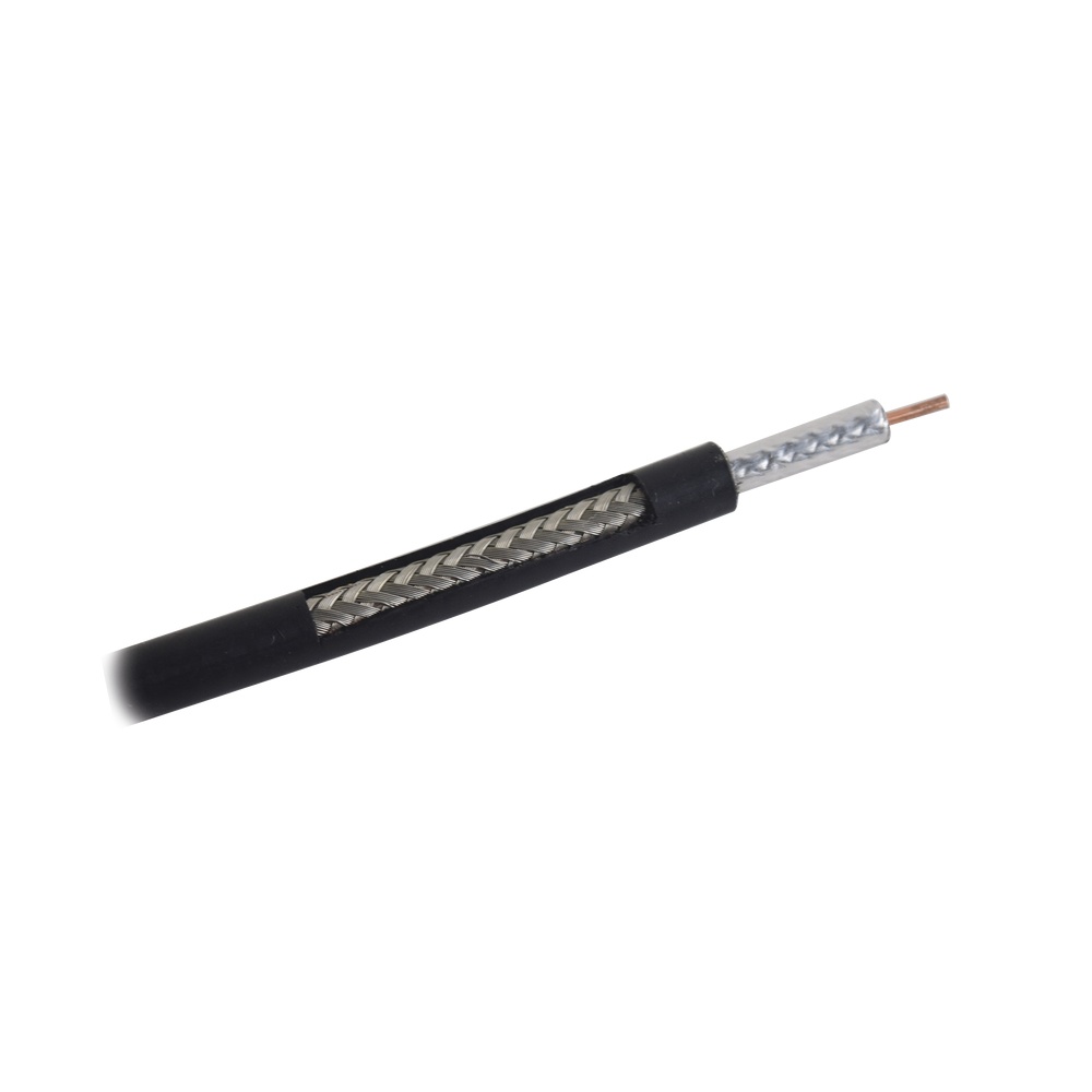 Metro de cable coaxial rg-58 lmr-195, baja pérdida de 50 ohms, conductor de cobre sólido