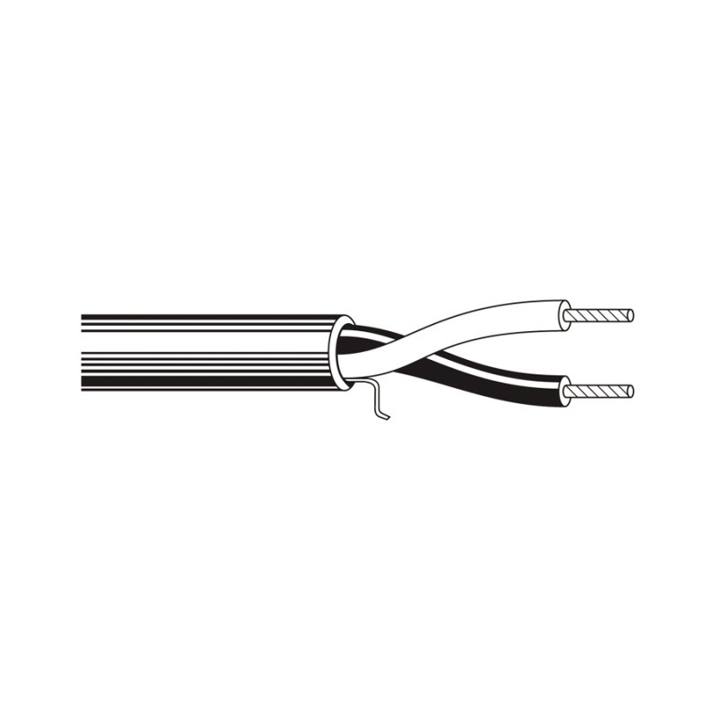 Cable para seguridad y sonido belden 5200ue 008u1000 forro pvc gris cmr riser 2c/16awg 2 conductores calibre 16 awg 100% cobre c