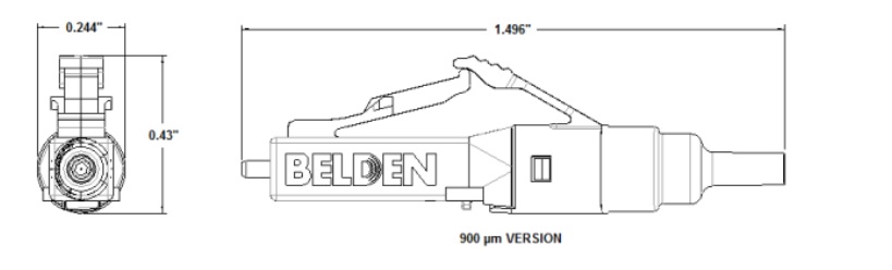 Conector fibra belden ax105202-s1 lc multimodo om3