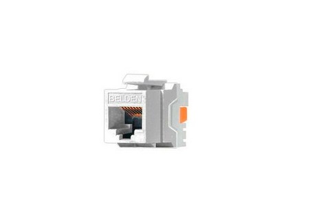 Conector modular jack rj45 cat6a belden ax102282 estilo keyconnect blanco compatible con faceplate ax102660,ax102655,ax102249 pa