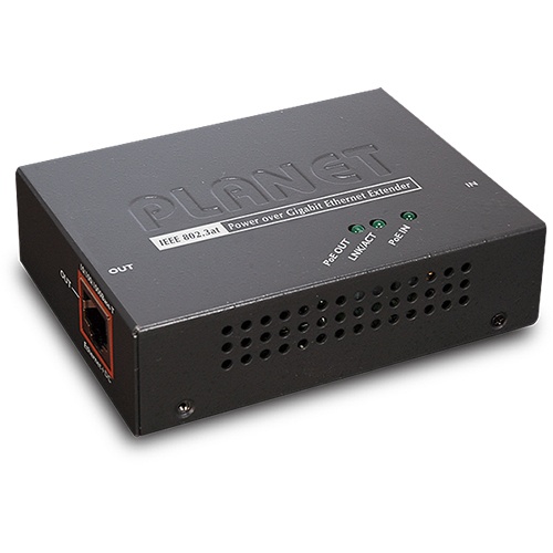 Extensor hpoe planet poe-e201/ 1 puerto entrada rj45 10/100/1000 mbps alimentacion poe af/at/ 1 puerto salida rj45 10/100/1000 m