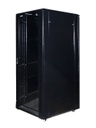 Gabinete de piso enson ens-rkgb45u4 45ur 600x1000x2105mm puerta cristal con cerradura de seguridad abatible paneles laterales re