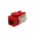 Conector modular jack rj45 enson epro-tljack5e-rd serie pro terminado sin pinzas, posicion vertical cat5e color rojo compatible 
