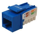 Conector modular jack rj45 enson epro-jack6-bl serie pro, posicion vertical cat6 color azul compatible con placas enson epro-fp 