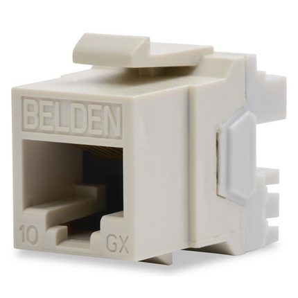 Conector modular jack rj45 cat6a belden ax103073 estilo keyconnect marfil compatible con faceplate ax102660,ax102655,ax102249 pa