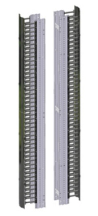 Organizador vertical belden bhvhh06 de alta densidad 6"ancho 84"alto administracion frontal y posterior 45 ur con tapa negro