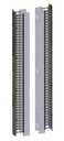 Organizador vertical belden bhvhh06 de alta densidad 6"ancho 84"alto administracion frontal y posterior 45 ur con tapa negro