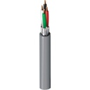 Cable para seguridad y sonido belden 5202fe 0081000 forro pvc gris cmr riser 4 conductores calibre 16 awg multifilar 100% cobre 