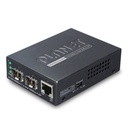 Convertidor de medios de fibra óptica dual a utp  planet gt-1205a/ 2 puertos fibra optica sfp velocidad de transmision 1000mbps/