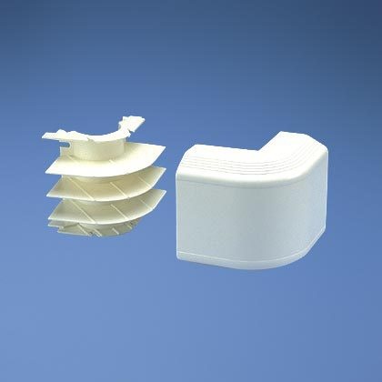 Esquinero exterior, para uso con canaleta t70, material pvc rígido, color blanco mate