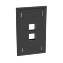 Placa de Pared De 2 Puertos NetKey Panduit NK2FBL