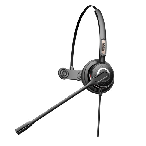 Diadema monoaural con tecnología antishock para teléfonos ip fanvil y polycom con micrófono de cancelación de ruido, larga durab