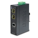 Convertidor de medios industrial de 1 puerto ethernet 10/100/1000 base-t a 2 puertos sfp 100/1000/2500 base-x 