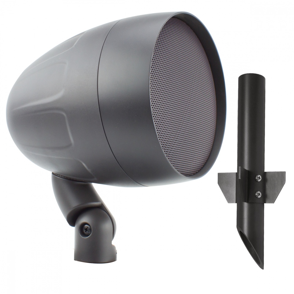 Acoustiscape 6.5in landscape exterior, altavoz de 2 vías, 2.5-50 watts, 8 ohms|70v|100v switchable, incluye estaca