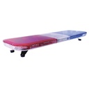 Barra de luces de 47" rojo/azul, 88 led, con control de tráfico en color ámbar, ideal para equipar unidades de seguridad publica