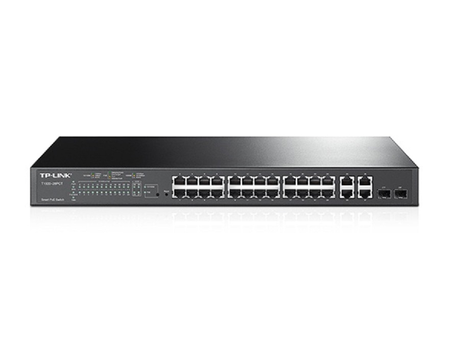 Switch TP-Link Fast Ethernet JetStream TL-SL2428P 24 Puertos 10/100Mbps + 2 Puertos 10/100/1000Mbps + 2 Puertos SFP 12.8Gbit/s