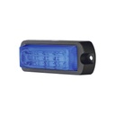 Luz auxiliar ultra brillante x13 de 4 leds, color azul, con mica transparente