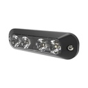 Luz perimetral, 4 leds ultra brillantes, color rojo / azul