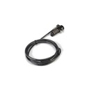 Candado de seguridad 1.5 metros 4.4mm con combinacion acero negro
