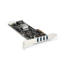 Tarjeta pci express 4 puertos usb 3.0 quadbus sata lp4 uasp
