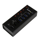 Hub concentrador usb 3.0 de 4 puertos y 3 de carga 1a y 2a