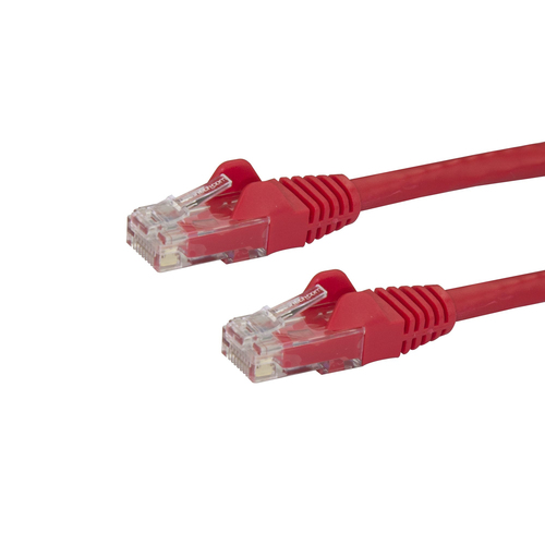 Cable de red de 30cm rojo cat6 6 ethernet gigabit sin enganches