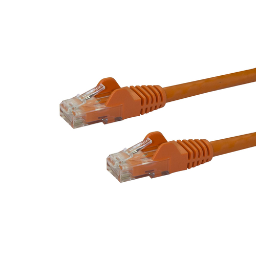 Cable Patch Cat6 UTP sin Enganches RJ-45 Macho - RJ-45 Macho, 2.7 Metros, Naranja