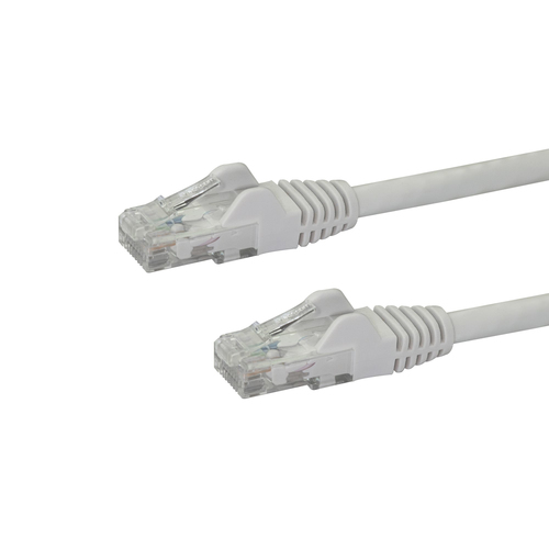 Cable red de 30cm blanco cat6 ethernet gigabit sin enganches