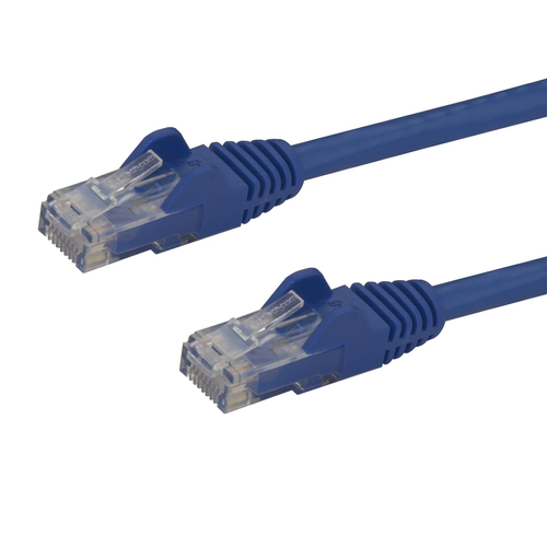 Cable de red de 30cm azul cat6 6 ethernet gigabit sin enganches