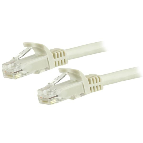 Cable red de 15cm blanco cat6 ethernet gigabit sin enganches