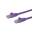 Cable red de 30cm purpura cat6 6 ethernet gigabit sin enganches