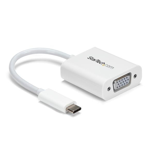 Adaptador video usb-c 3.1 vga convertidor usb type-c vga blanc.