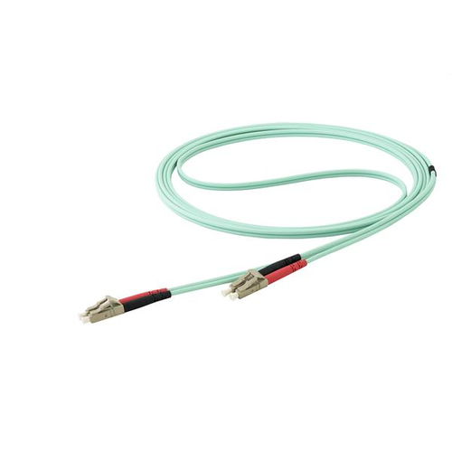 Cable de 10 m de fibra optica aguamarina - lc a lc - 50/125