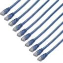Cable de red rj45 cat6 azul de 1.8m - pack de 10 - moldeado