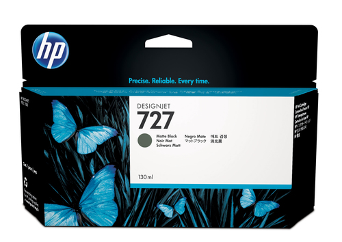 Hp 727 negro matte 130ml tinta amplio formato b3p22a